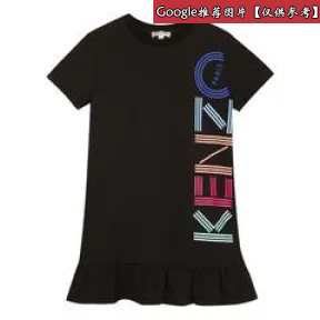 凯卓/Kenzo 女孩 海军蓝 连衣裙 徽标运动衫连衣裙 L85L30008F02.76.10A