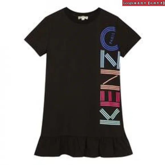 凯卓/Kenzo 女孩 海军蓝 连衣裙 徽标运动衫连衣裙 L85L30008F02.76.10A