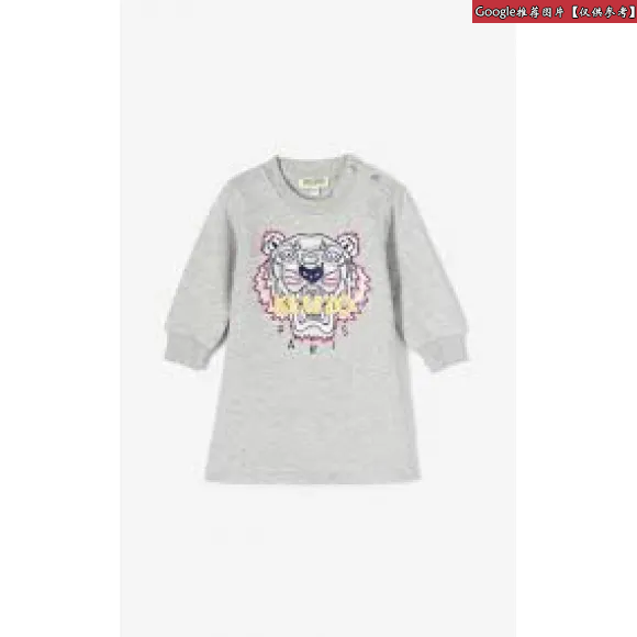 凯卓/Kenzo 女孩 中灰 连衣裙 老虎裙 L86Z30017F03.96.12M