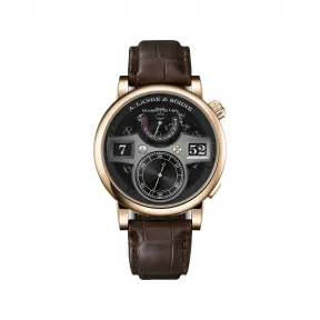 朗格/A.Lange&sohne ZEITWERK 系列 41.9MM 18K蜂蜜金 手动上链机芯 男表 142.055