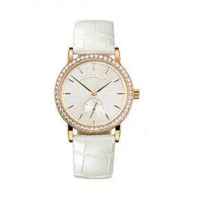 朗格/A.Lange&sohne  Saxonia 系列 34毫米 18k黄金镶钻，表圈镶嵌52颗圆钻，1.3克拉 手动机械机芯 女表 835.022