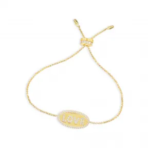 APM LOVE可调节手链 - 金黄色银 AB4143OXY