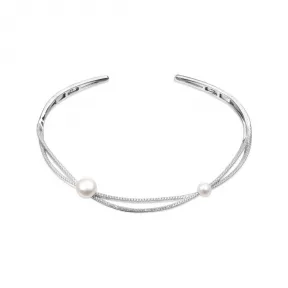 APM 纯银镶晶钻珍珠项圈 AC3225XPL