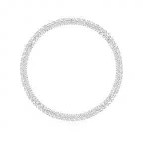 APM 纯银镶晶钻橄榄枝项圈 AC4034OX