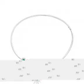 APM 纯银镶薄荷绿晶钻蝴蝶花形项圈 AC4062XKG