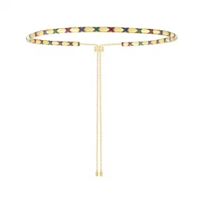 APM 多彩部落项圈配可调节坠链 - 金黄色银 AC4939MY