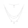 APM 三层项链饰交叉吊坠 - 银白色 AC5793OX