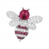 APM 纯银蜜蜂胸针配红晶钻 AO33XKR