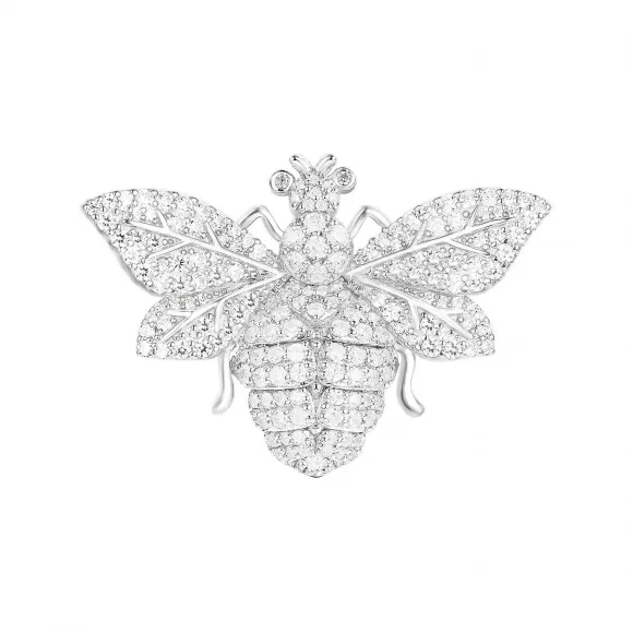 APM 纯银镶晶钻黄蜂胸针 AO43OX