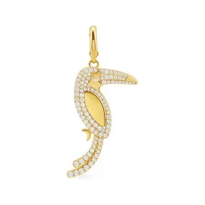 APM 大嘴鸟挂扣吊坠 - 金黄色银 AV988OXY