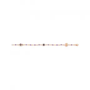 APM 粉金色纯银紫珠手链配坠饰 RB3960AMM