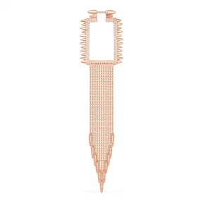 APM 单只粉金色纯银镶晶钻 'SPIKE' 耳环 RE11218OX