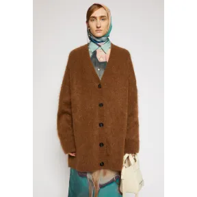 阿克尼/Acne 女士 拉绒马海毛混纺开衫 肉桂棕 A60181-BC8