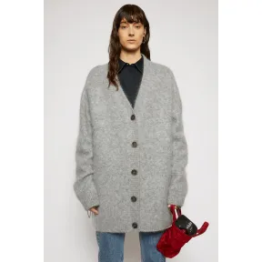 阿克尼/Acne 女士 马海毛混纺长款开衫 冷麻灰色 A60181-BIS