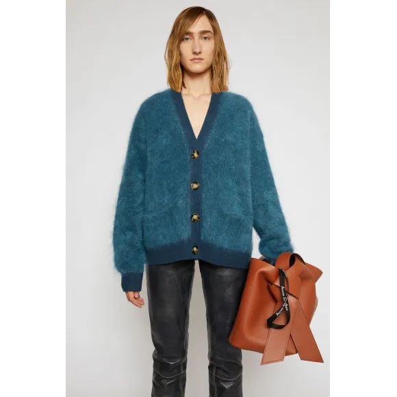 阿克尼/Acne 女士 马海毛混纺开衫 蓝绿色 A60183-AAJ