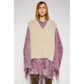 阿克尼/Acne 女士 罗纹针织马甲 米褐色 A60191-AE9