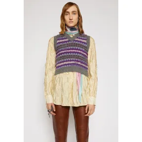 阿克尼/Acne 女士 费尔岛图案背心 紫色/灰色多色 A60215-CFD