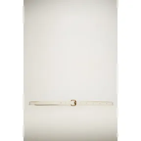 阿克尼/Acne 女士 皮革窄腰带 冷白色 A80038-AEH