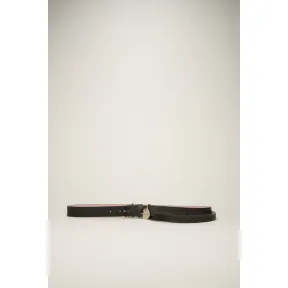 阿克尼/Acne 女士 马术风格皮革腰带 黑色/粉色 A80050-ATD