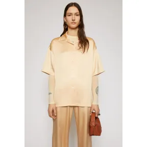 阿克尼/Acne 女士 缎面保龄球衬衫 浅橙色 AC0279-ACA