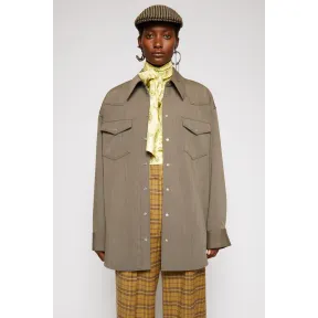 阿克尼/Acne 女士 西部风衬衫 蘑菇米色 AC0280-ADY