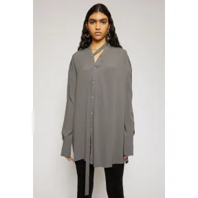 阿克尼/Acne 女士 垂坠系带女衬衫 钢灰色 AC0282-AA4