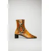 阿克尼/Acne 女士 蟒蛇纹皮靴 橙色/黑色 AD0274-AJE