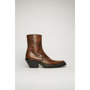 阿克尼/Acne 女士 西部风皮靴 棕色 AD0304-700