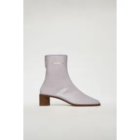 阿克尼/Acne 女士 品牌徽标皮靴 古粉色/米色 AD0313-BUJ