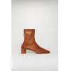 阿克尼/Acne 女士 品牌徽标皮靴 锈棕色/锈棕色 AD0313-CEK