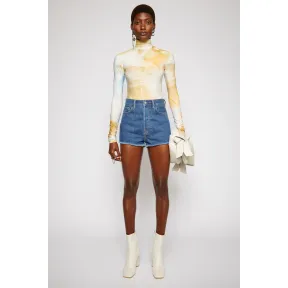 阿克尼/Acne 女士 高腰牛仔短裤 深蓝色 AE0024-838