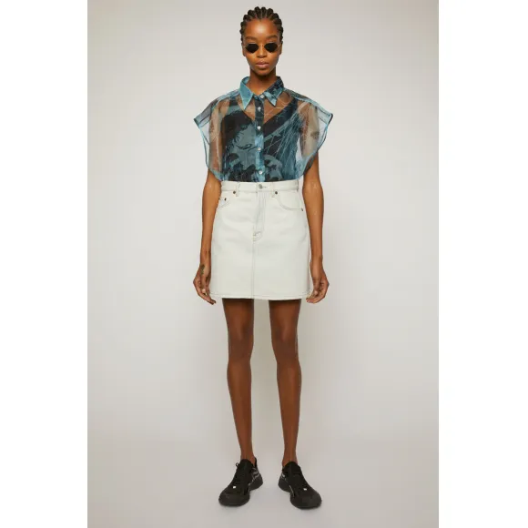 阿克尼/Acne 女士 高腰牛仔半身裙 浅蓝色 AF0107-AAV