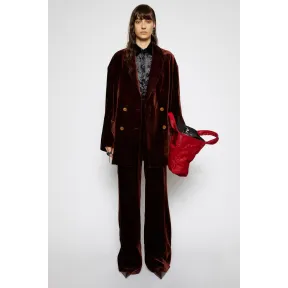 阿克尼/Acne 女士 双排扣天鹅绒夹克 深棕色 AH0117-ADM