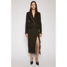 阿克尼/Acne 女士 水煮羊毛西装夹克 煤灰色 AH0118-AA2