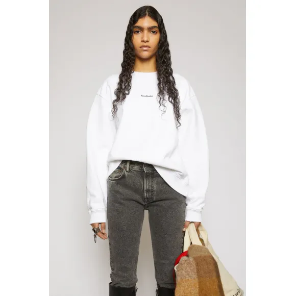 阿克尼/Acne 女士 徽标印花运动衫 光白色 AI0067-183