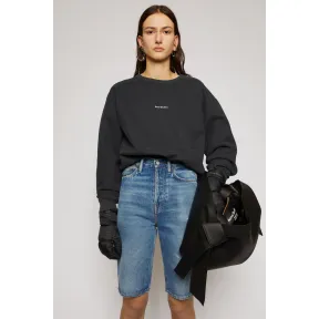 阿克尼/Acne 女士 徽标印花运动衫 黑色 AI0067-900