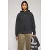 阿克尼/Acne 女士 徽标印花连帽运动衫 黑色 AI0070-900