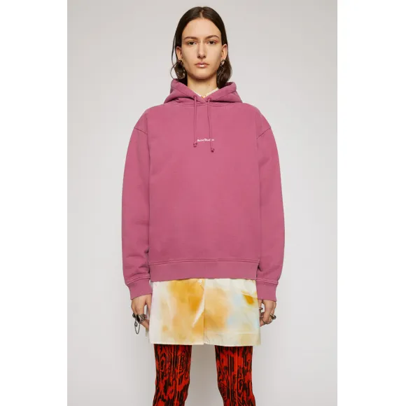 阿克尼/Acne 女士 徽标印花连帽运动衫 紫粉色 AI0070-ACY