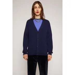 阿克尼/Acne 男士 混色罗纹开衫 海军蓝多色 B60143-AV7