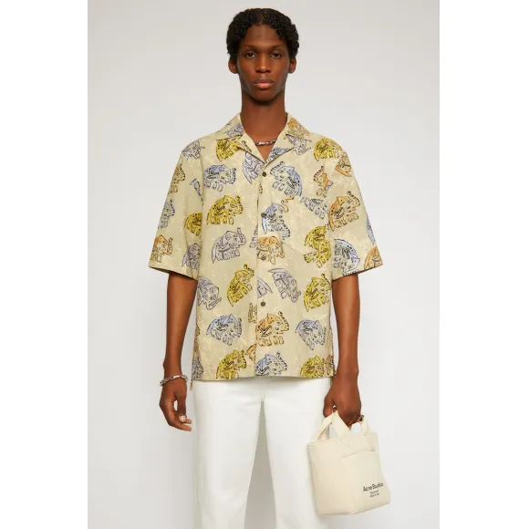 阿克尼/Acne 男士 大象印花衬衫 米色 BB0300-AEK