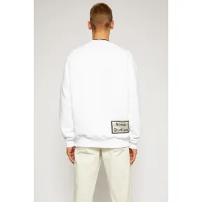 阿克尼/Acne 男士 反印徽标运动衫 光白色 BI0058-183