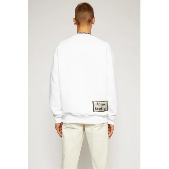 阿克尼/Acne 男士 反印徽标运动衫 光白色 BI0058-183