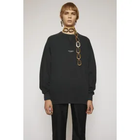 阿克尼/Acne 男士 反印徽标运动衫 黑色 BI0059-900