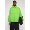 阿克尼/Acne 男士 徽标印花连帽运动衫 亮绿色 BI0079-BCD