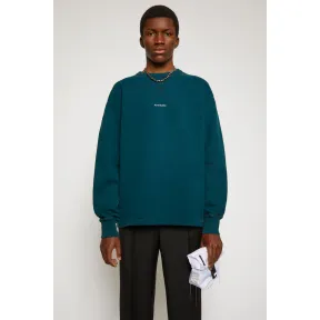 阿克尼/Acne 男士 徽标印花运动衫 深油蓝色 BI0082-BKB