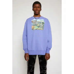 阿克尼/Acne 男士 恐龙印花运动衫 雾紫色 BI0100-ADF