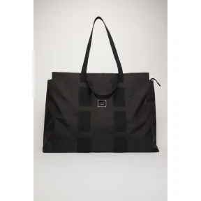 阿克尼/Acne 女士 徽标铭牌托特包 黑色 C10042-900