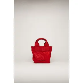 阿克尼/Acne 女士 褶饰迷你托特包 深红色 C10053-ACG