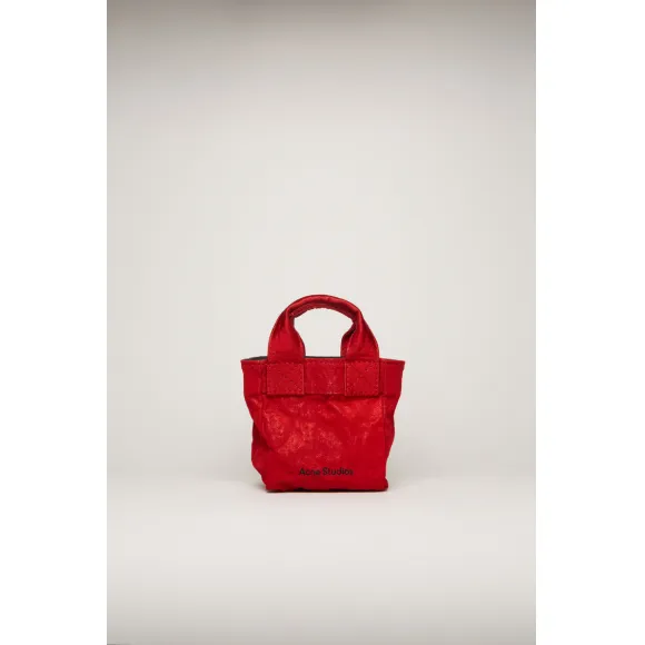 阿克尼/Acne 女士 褶饰迷你托特包 深红色 C10053-ACG