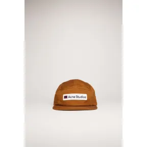 阿克尼/Acne 女士 斜纹布徽标拼贴帽子 栗棕色 C40097-ADO